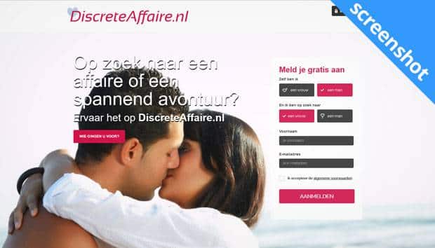 DiscreteAffaire.nl screenshot
