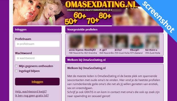 Omasexdating.nl screenshot