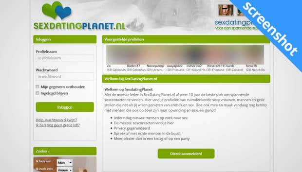 sexdatingplanet.nl screenshot